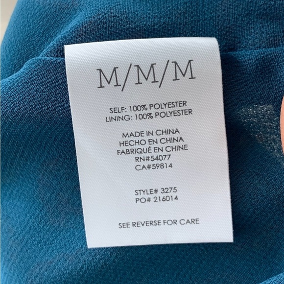 Cabi #3275 Blue Medallion Reign Style Sleeveless Ruffle Blouse Top - Picture 8 of 11